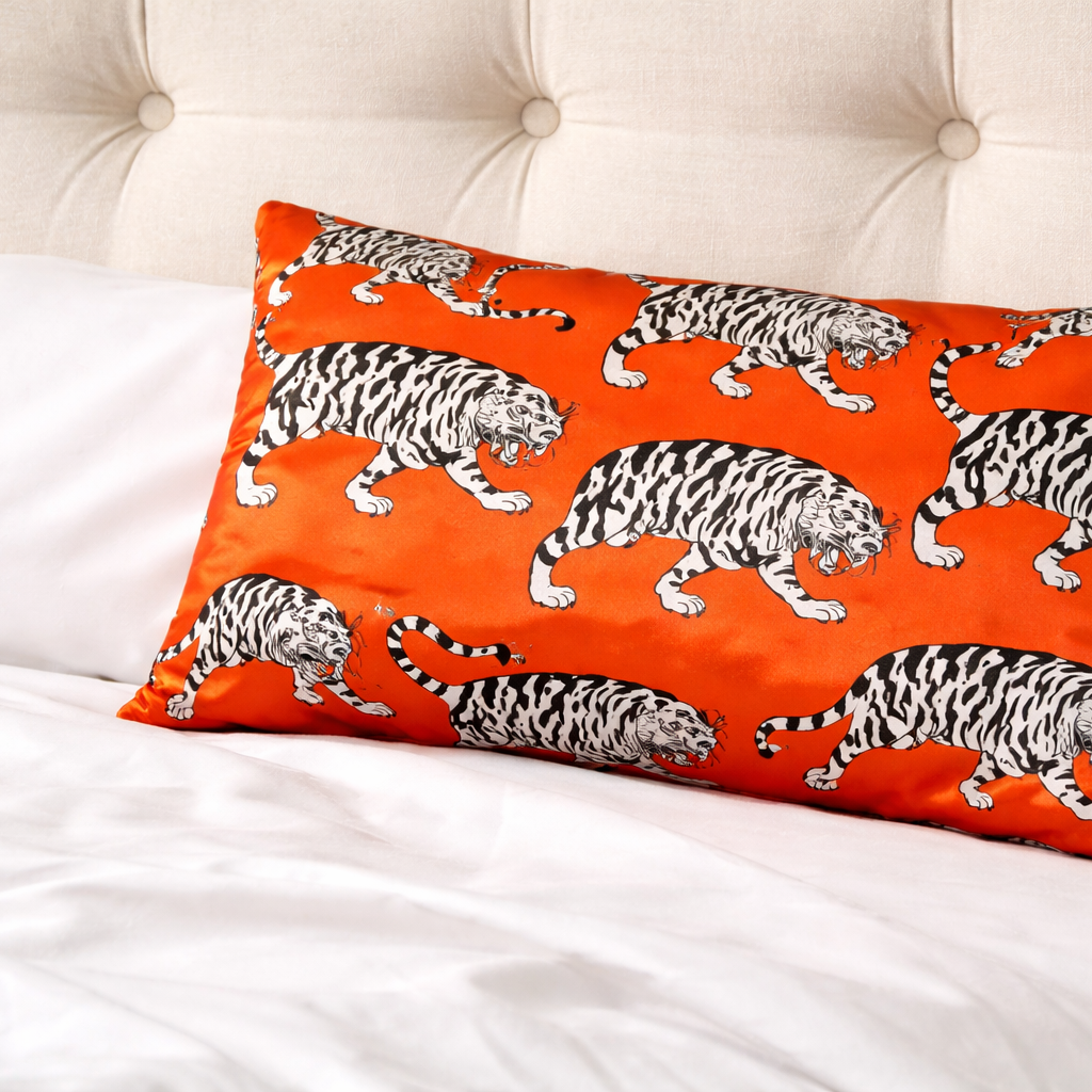 Red Tiger Silk Pillowcase